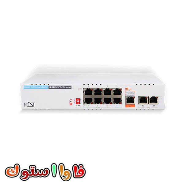 سوئیچ شبکه PoE کی دی تی مدلKP-0803J3FT