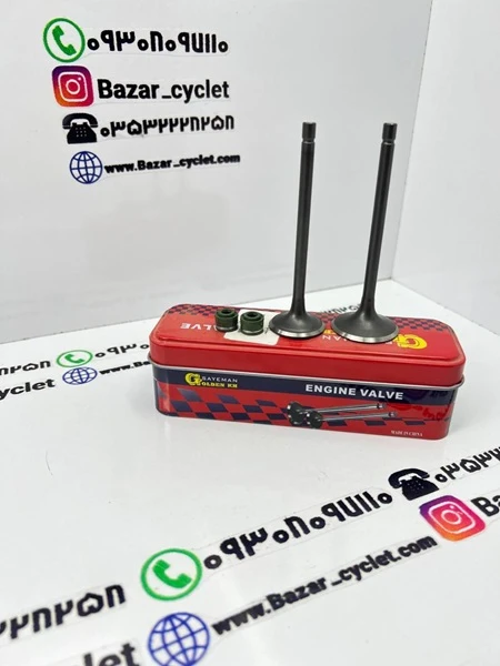 سوپاپ موتور سیکلت هندا 200 برند GOLDEN KH به همراه لاستیک سوپاپ