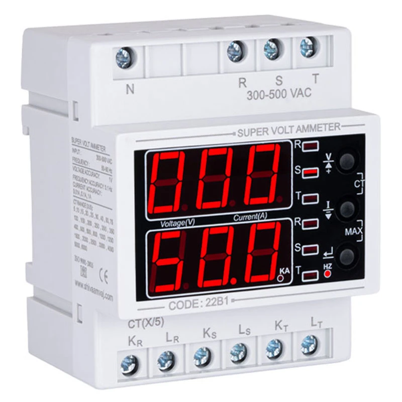 سوپرولت آمپرمتر سه فاز تک فاز ۷۱ شیواامواج VAB-6000A – 22B1 شیوا امواج