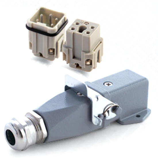 سوکت فرمان 4 پین مادگی ۹۰ درجه متسان مدل HDC-HA-004-3