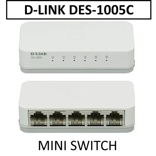 سویچ5پورت دی لینک استوک مدلDLINK DES-1005C 5PORT 10/100MB