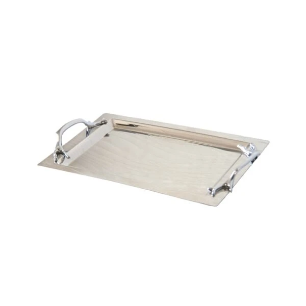 سينی پذیرایی مدل مستطیل استیل لیزری کد SS-90090