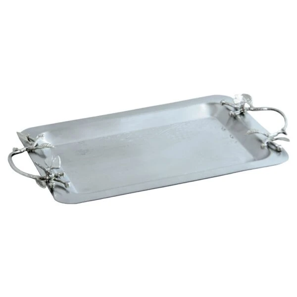 سينی پذیرایی مدل مستطیل متوسط استیل مات کد SK-80090
