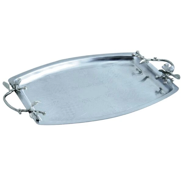 سينی پذیرایی مدل هلالی استیل مات کوچک کد SK-80080