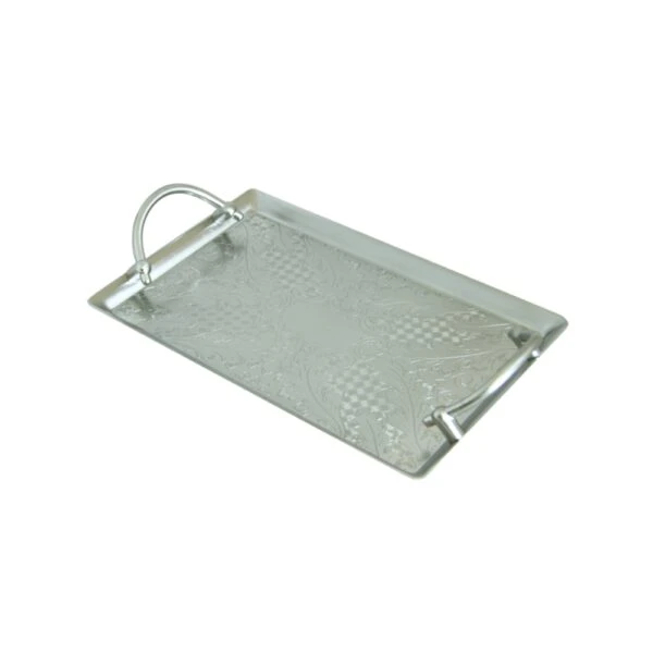 سينی پذیرایی مستطی نیکل دو تیکه کد 6097-1-22N