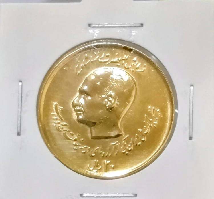 سکه دو کله سوپر بانکی و روکش آب طلا