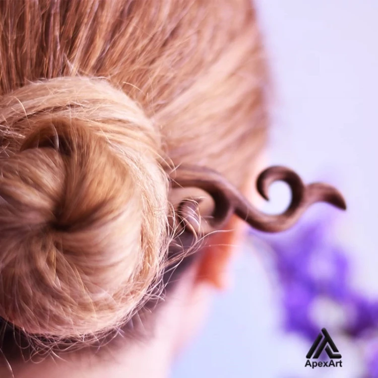 سیخ مو چوبی طرح اسلیمی