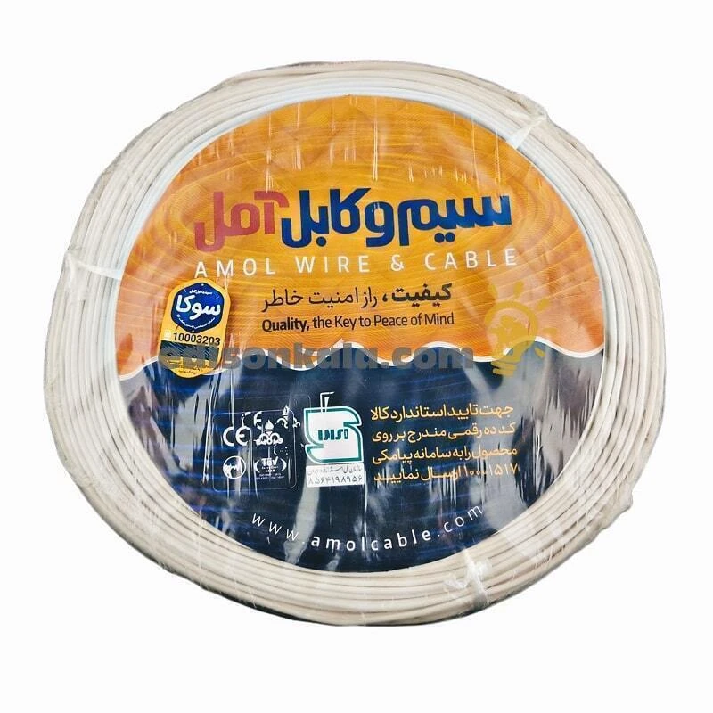 سیم نایلون 0.75×2 آمل بسته 100 متری