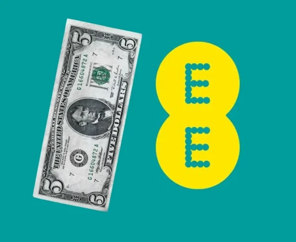 سیم کارت EE انگلیس با 5 پوند شارژ به نام شما