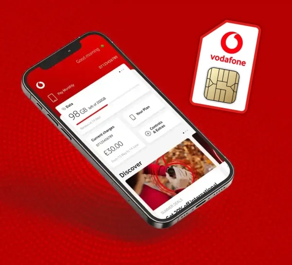سیم کارت ودافون انگلیس به همراه پنل مای ودافون | My Vodafone (رجیستر شده)