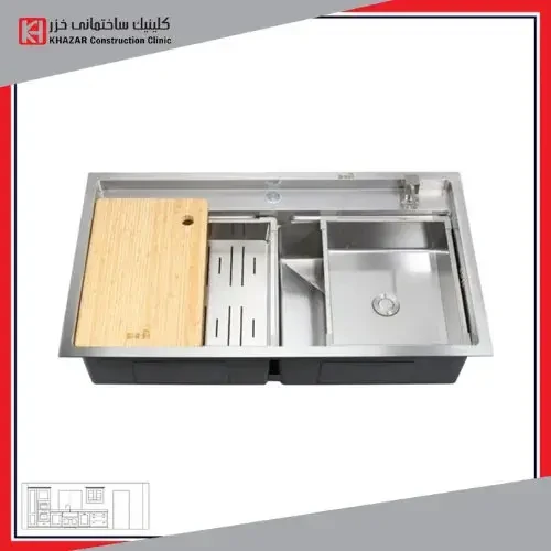 سینک استیل داسی مدل 8850