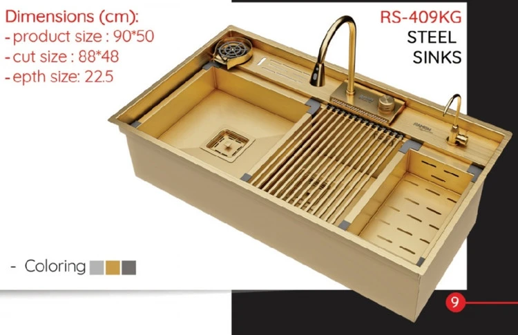 سینک استیل مدل RS-409 سایز 90