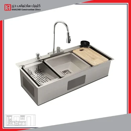 سینک توکار متا مدل M104P