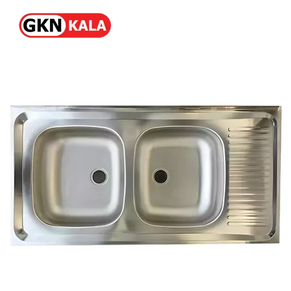 سینک روکار مدل 4.*50*100 ساحل دو لگن استیل البرز
