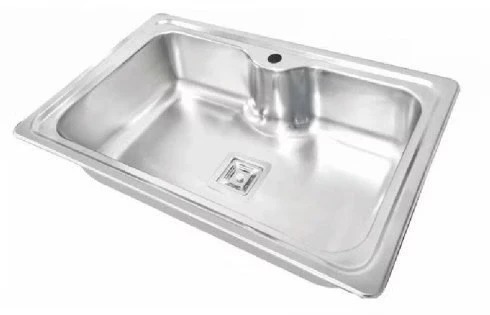 سینک ظرفشویی توکار نگین الماس مدل SA54 تک لگن استیل
