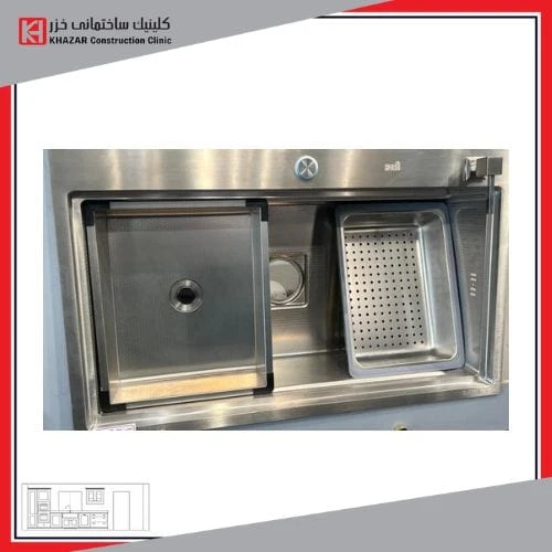 سینک ظرفشویی تک لگن استیل داسی 8048-1S