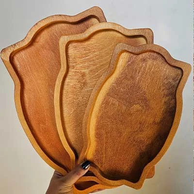 سینی سه تیکه چوبی