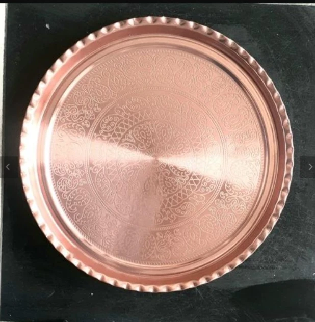 سینی مجمع مسی زنجان،قطر 39 طرح ترمه نانو ارسال رایگان