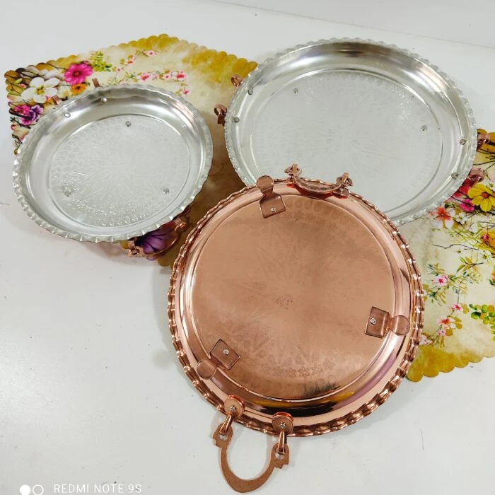 سینی مسی زنجان قطر 30 رنگ ثابت ارسال رایگان