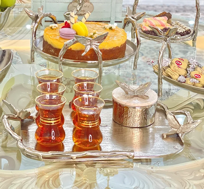 سینی چایی پروانه