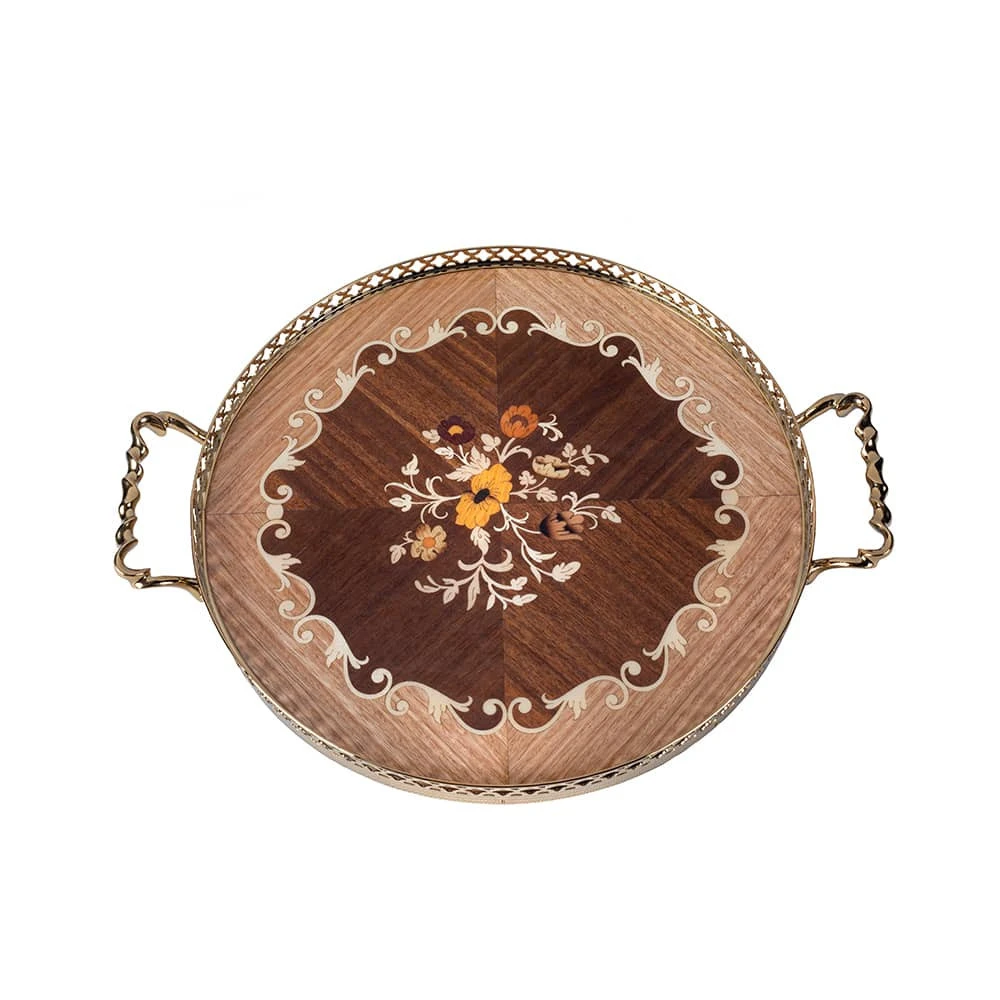 سینی چوبی معرق کد CO03