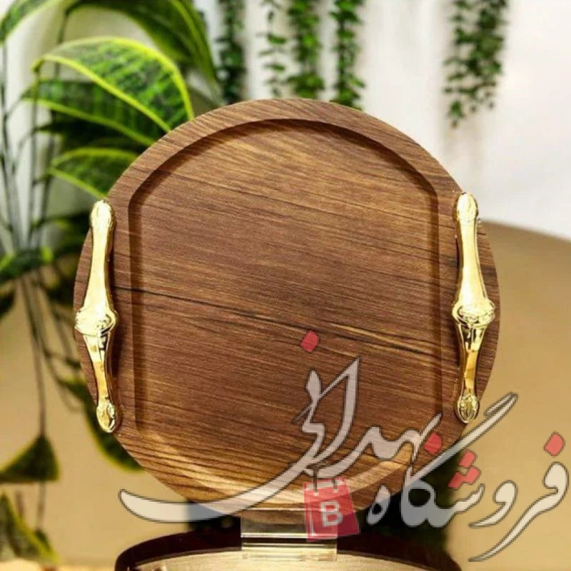 سینی گرد چوبی فانتزی