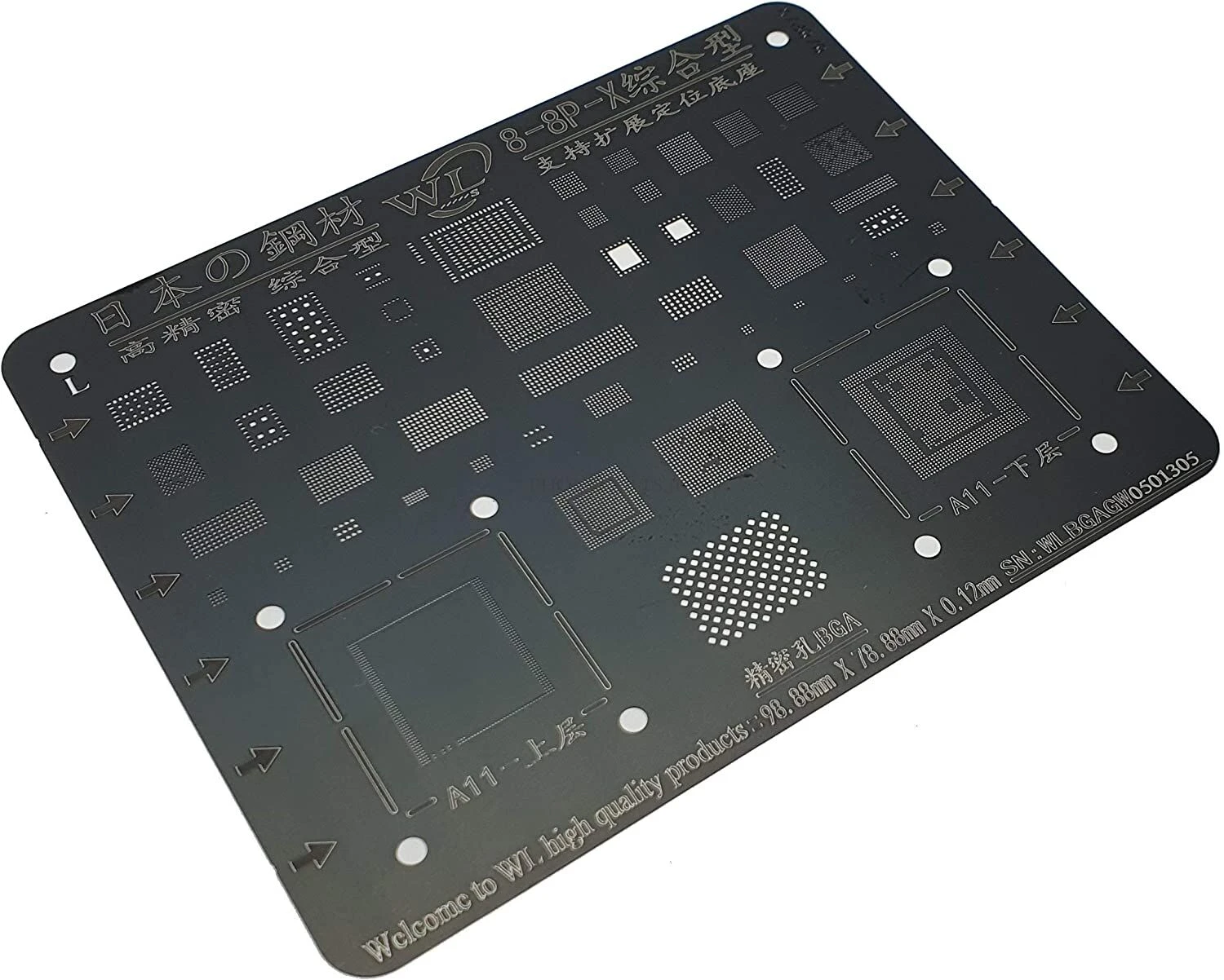 شابلون WL مدل iPhone 8/8P/X CPU & IC