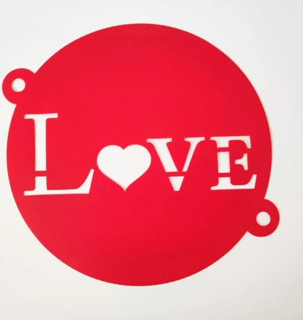 شابلون روی کیک ILOVE YOU