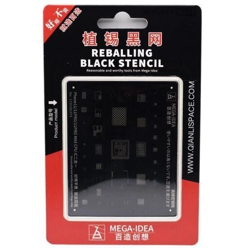 شابلون مشکی مگا-آیدی مدل iPhone XS/XS MAX/XR CPU & IC