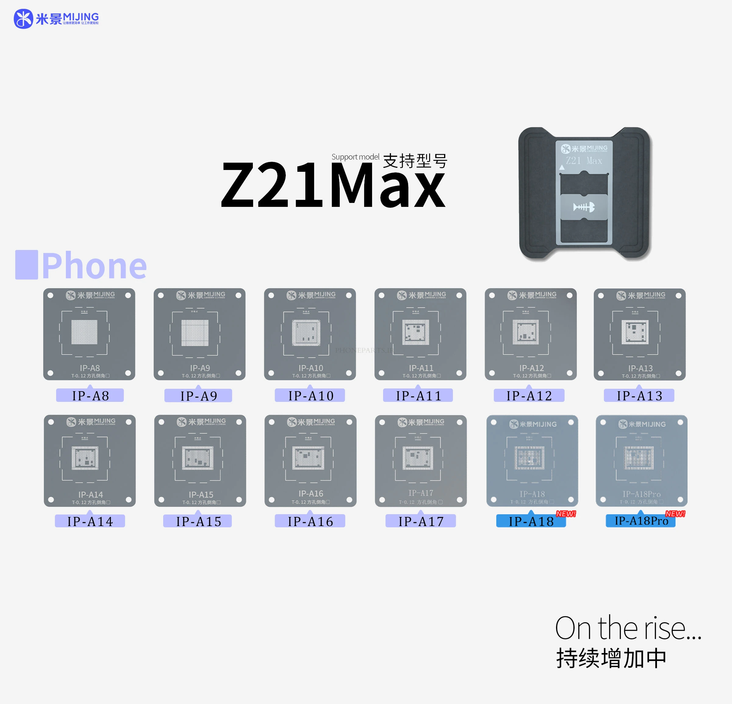 شابلون مگنتی سی پی یو میجینگ مدل Z21MAX (پشتیبانی از A8 تا A18 Pro)
