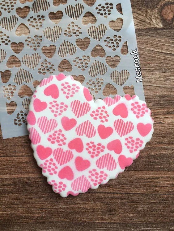شابلون کوکیز طرح قلب جور ابعاد 13 در 13 سانت