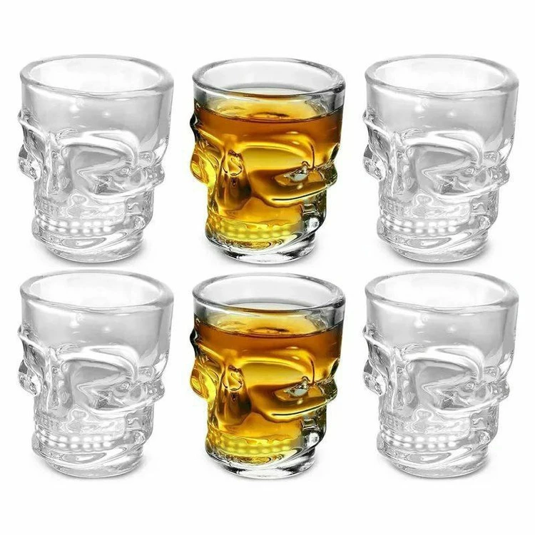 شات 6 عددی اسکلت مدل Skull glass