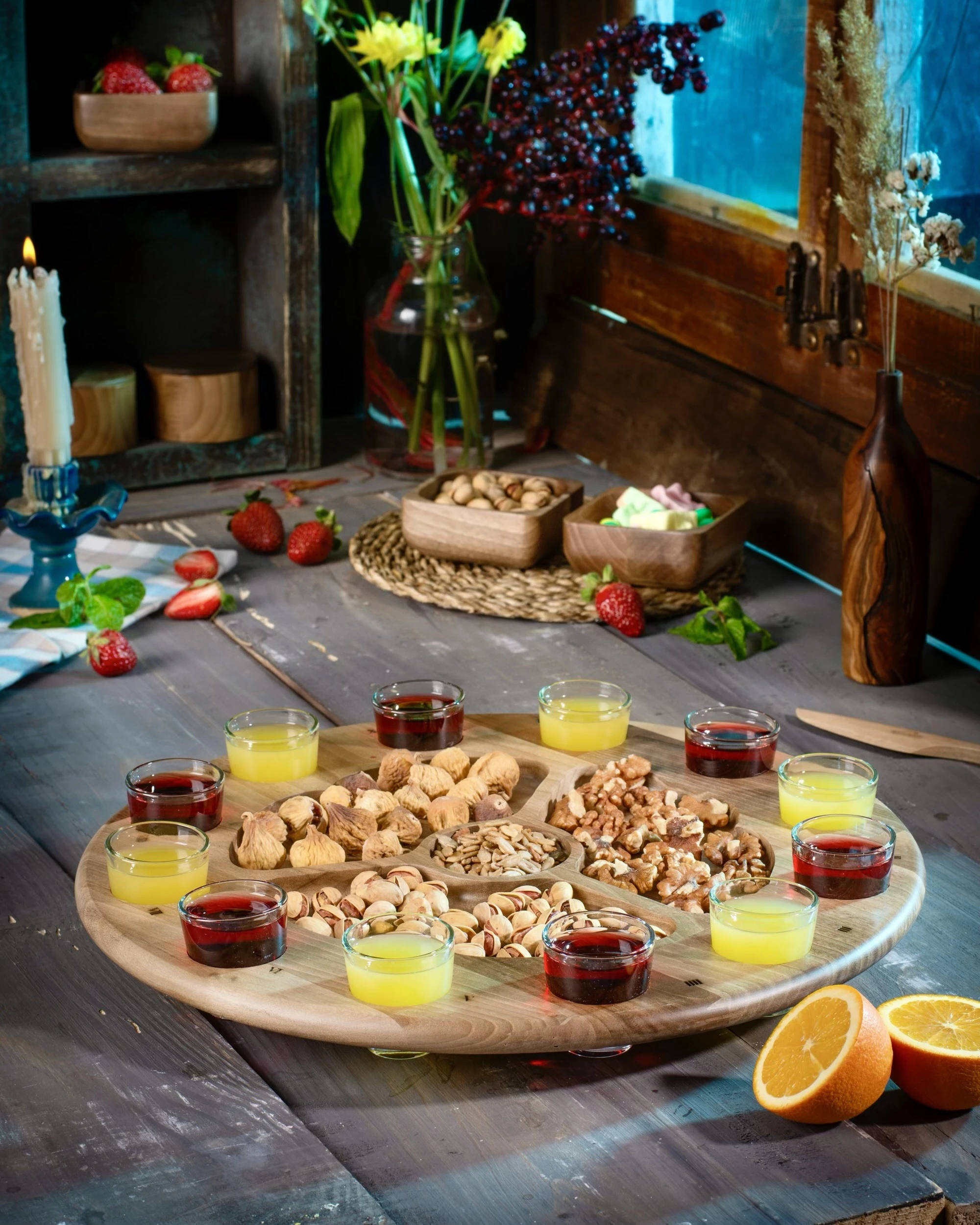 شات پلیت 12 نفره چوبی اماهوم SPIN SHOT 12