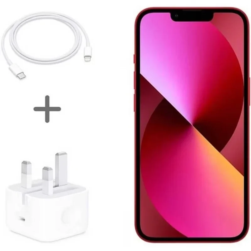 شارژ اداپتور اصلی ایفون سری ۱۳ iphone همراه کابل شارژ BA امارات با گارانتی پلمپ ۱۰۰٪