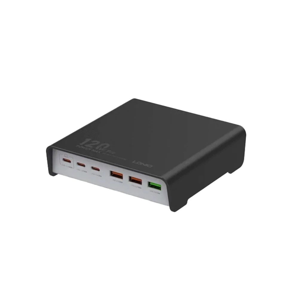 شارژر 6 پورت رومیزی 120 وات ال دینیو Ldnio Q605 120W Hub Charge