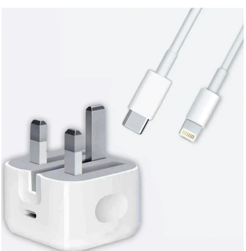 شارژر آیفون ۱۴ نرمال iphone ۱۴ همراه کابل(اپل استور)