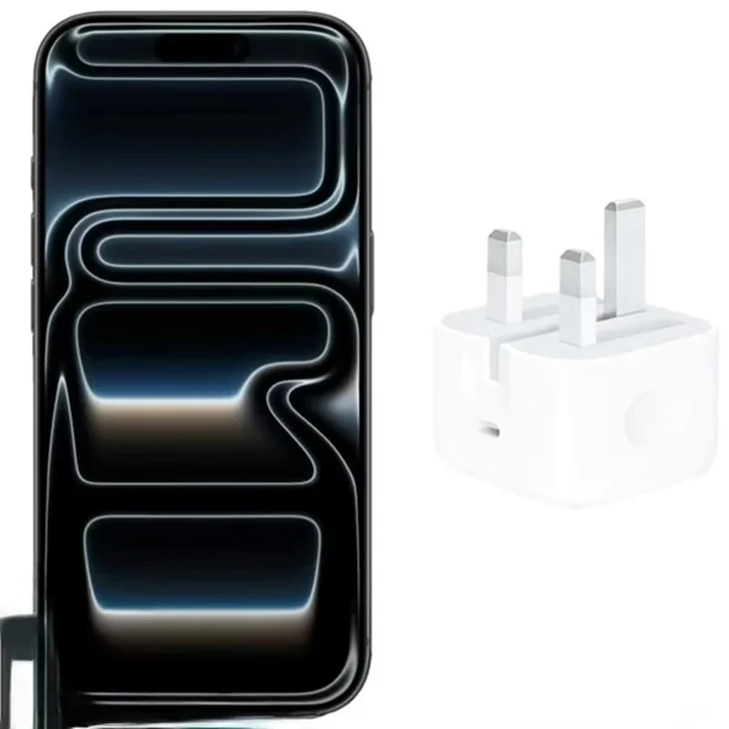شارژر اپل آیفون ۱۷ پرو مکس ۲۰ وات با پورت USB Type C امارات ۱۲ پین شلاقی گارانتی تعویض
