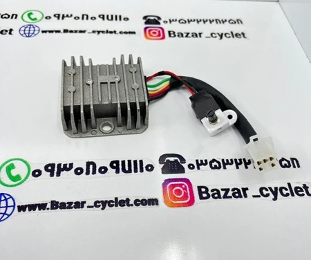 شارژر باطری موتورسیکلت هندا 5سیم ولوم دار مخصوص هندا 125_150_200 برند تک نور باکیفیت عالی