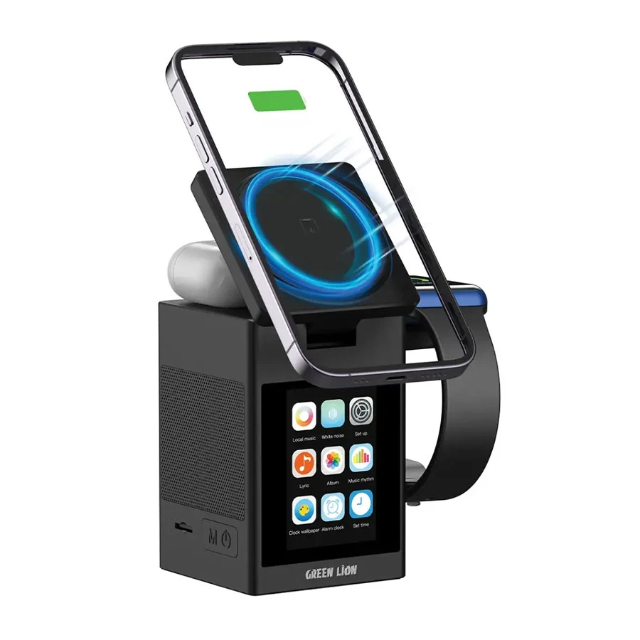 شارژر بی سیم گرین لاین مدل Smart Station Pro LCD