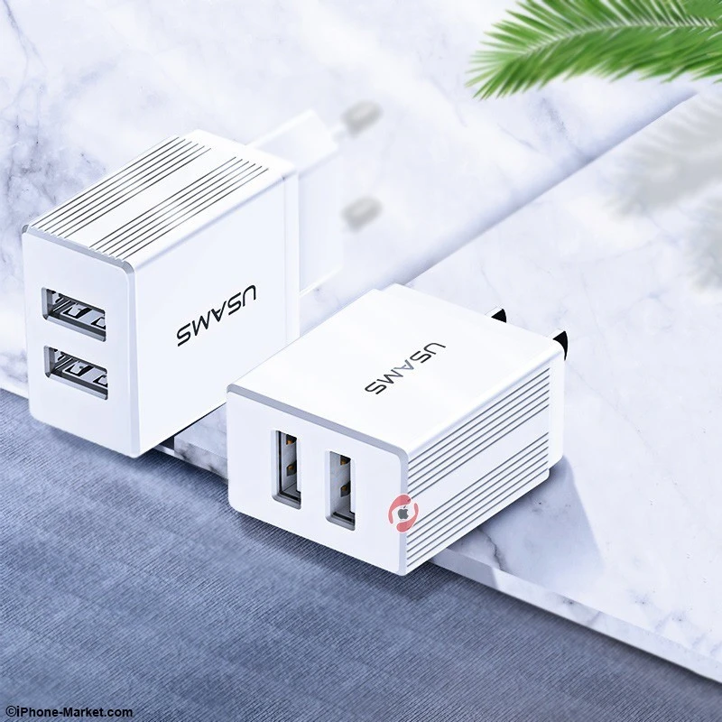 شارژر دیواری 2 پورت USAMS US-CC089 T24