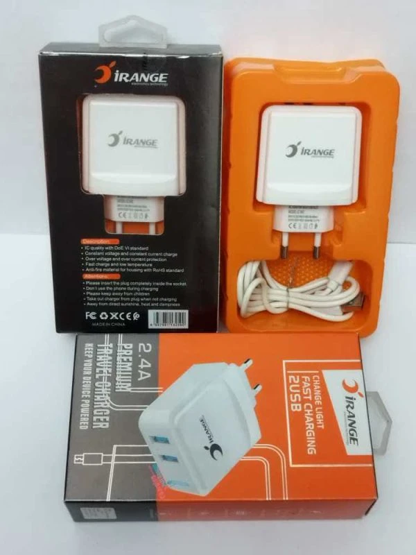 شارژر دیواری 2 پورت iRange LC042