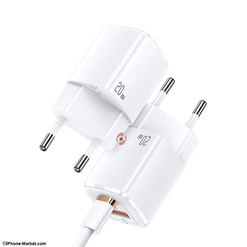 شارژر دیواری 20 وات 2 پورت USAMS US-CC128 QC3.0 PD