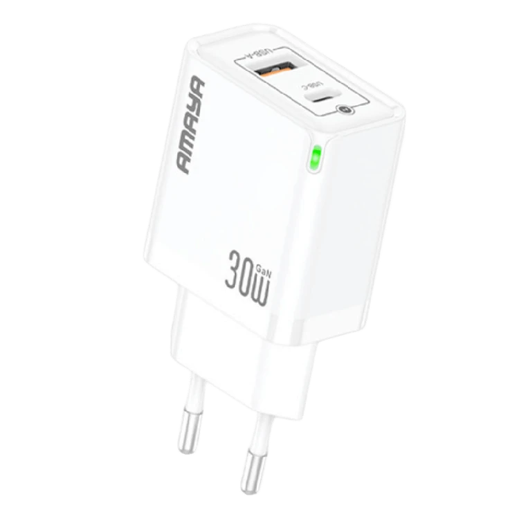 شارژر دیواری 30 وات آمایا با بیمه سامان مدل ACW-E46DC