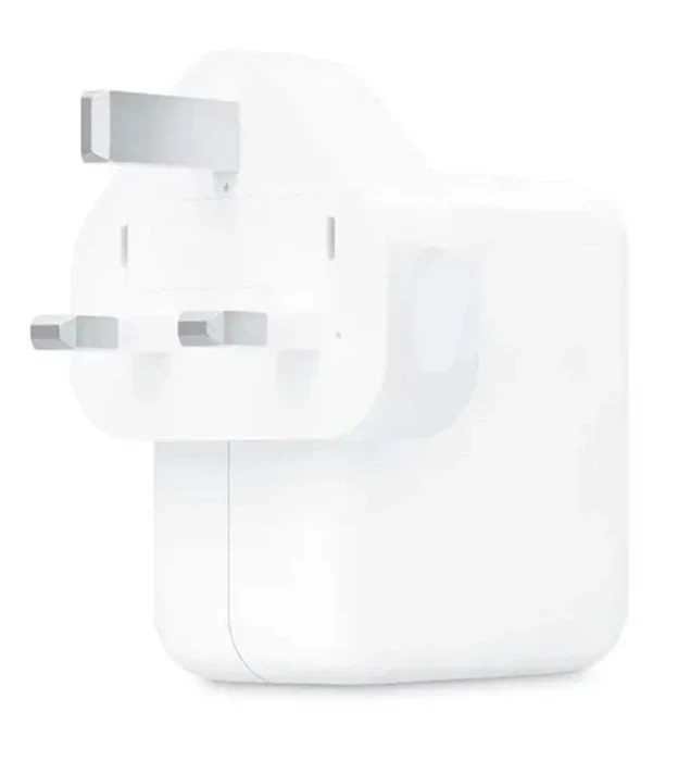 شارژر دیواری 35 وات اپل سه پین مدل Apple A2676 با دو خروجی USB-C (های کپی)