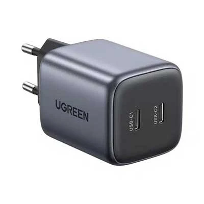 شارژر دیواری 45 وات با دو پورت USB-C یوگرین با بیمه سامان مدل 90573