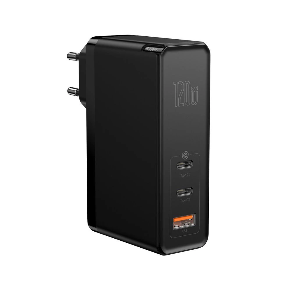 شارژر دیواری بیسوس Baseus GaN2 Pro QC3.0 PD3.0 Quick Charger C+C+A 120W CCGAN-J01 EU همراه کابل