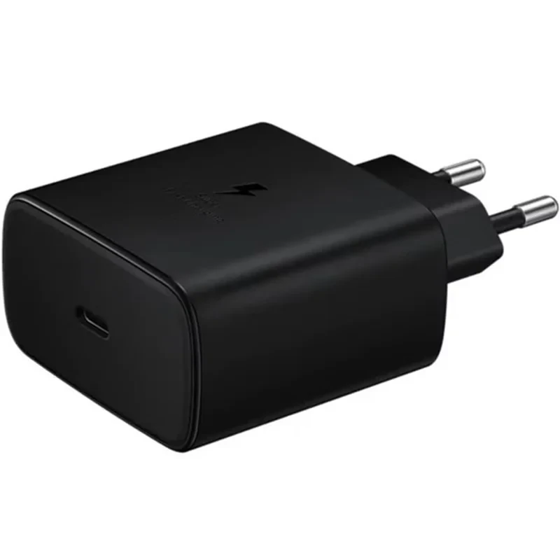 شارژر دیواری سامسونگ مدل EP-T4510 ظرفیت ۴۵ وات دو پین تایپ سی+کابل و تبدیل هدیه
