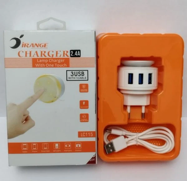 شارژر دیواری سه‌پورت iRange LC115 | 2.4A