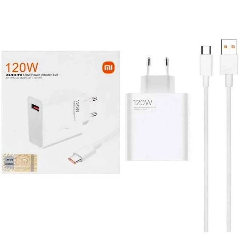 شارژر دیواری شیائومی مدل VCA7GACH ظرفیت ۱۲۰ وات با کابل Type-C