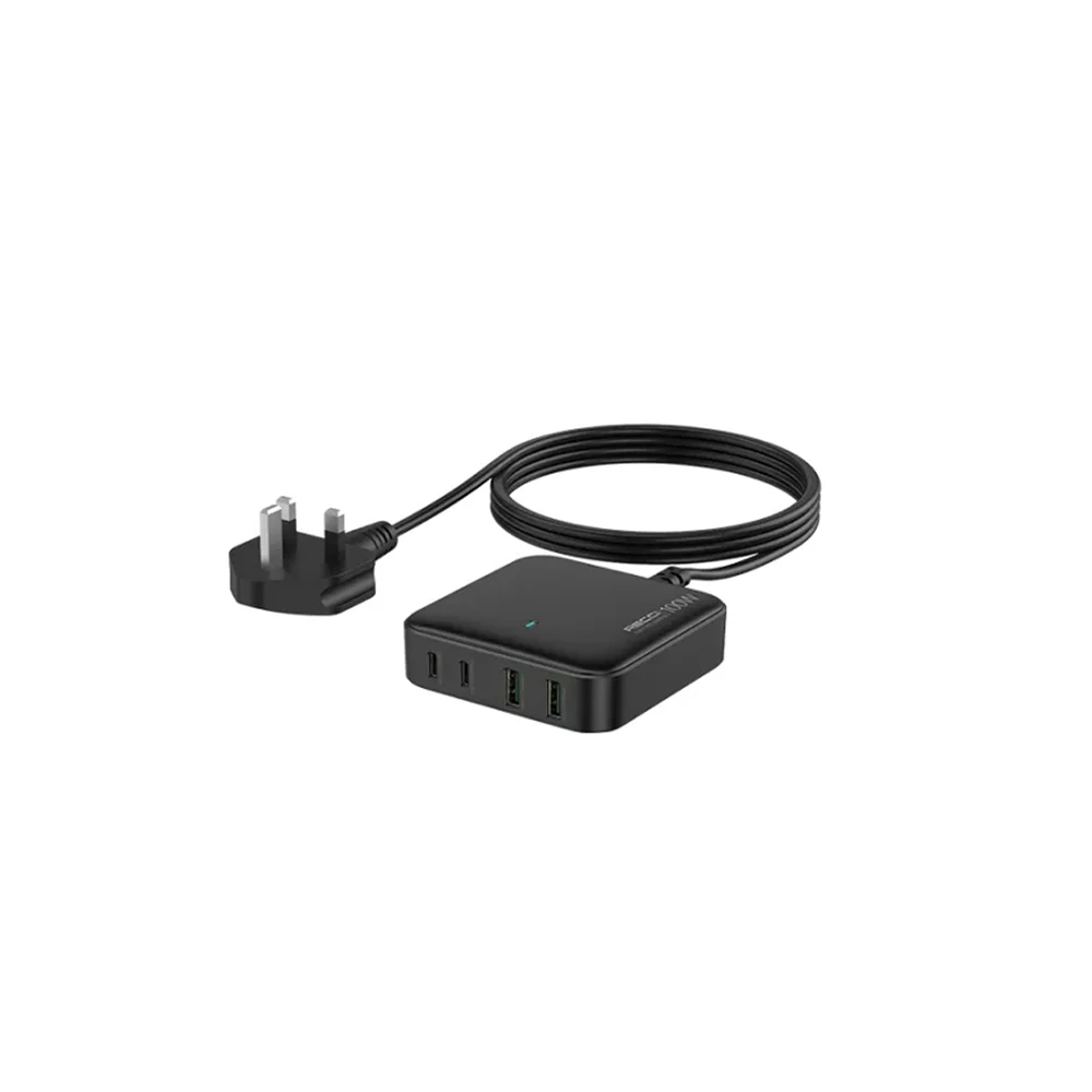 شارژر رومیزی فست شارژ رچی مدل Recci GaN Desktop Charger RC39 توان 100W